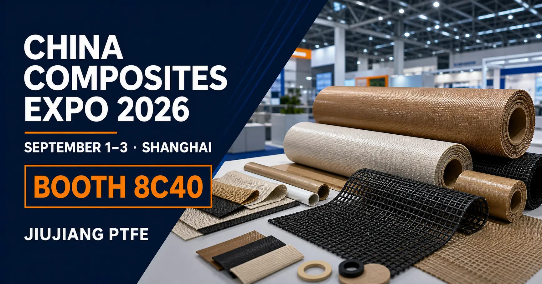 Jiujiang PTFE at China Composites Expo 2026 Booth 8C40